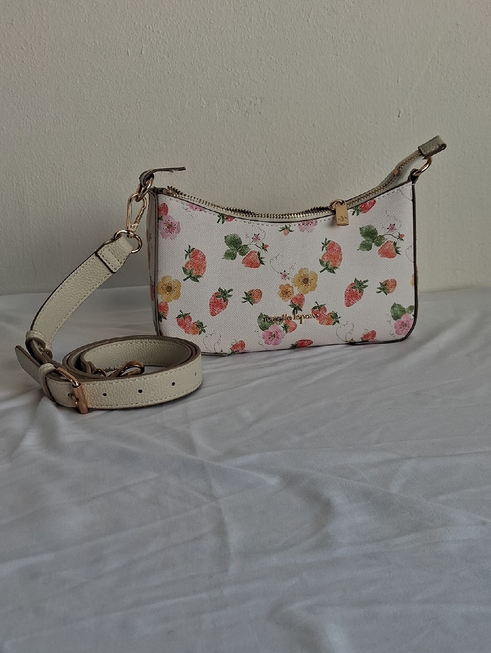 Nanette Lepore Strawberry Print Crossbody Bag Womens